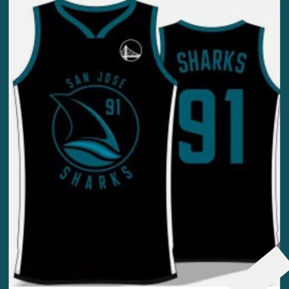 San Jose Sharks and Golden State Warriors Colab Jersey - Picture 1 of 9
